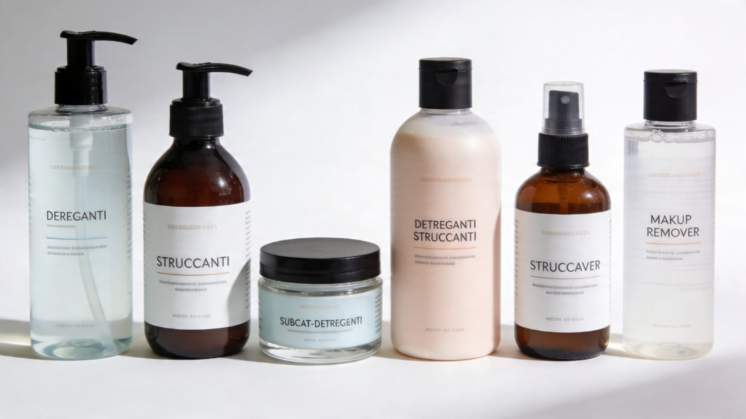 Detergenti viso e struccanti delicati per ogni tipo di pelle