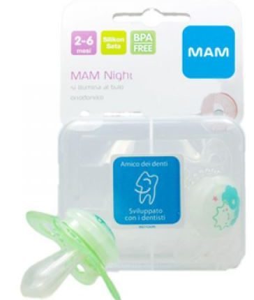 MAM Night Succhietto Silicone 26+ Mesi Doppio
