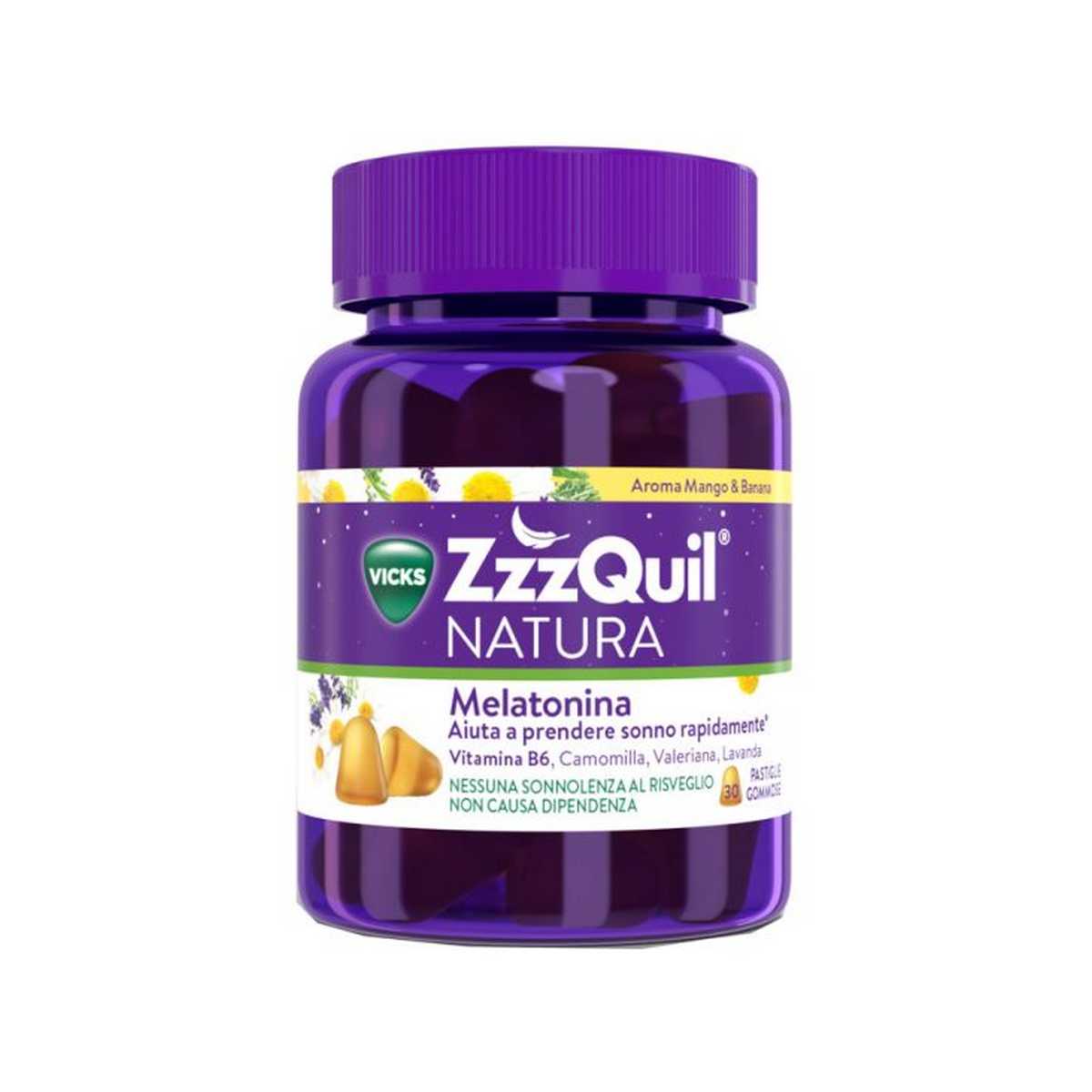 zzzquil-natura-mangobanana-30pastiglie ZzzQuil Natura Mango & Banana 30 Pastiglie - immagine 1